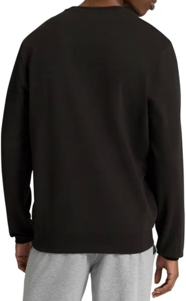 Puma Men's Long Sleeve Textured Crew Pullover Sweatshirt, Black, Size M