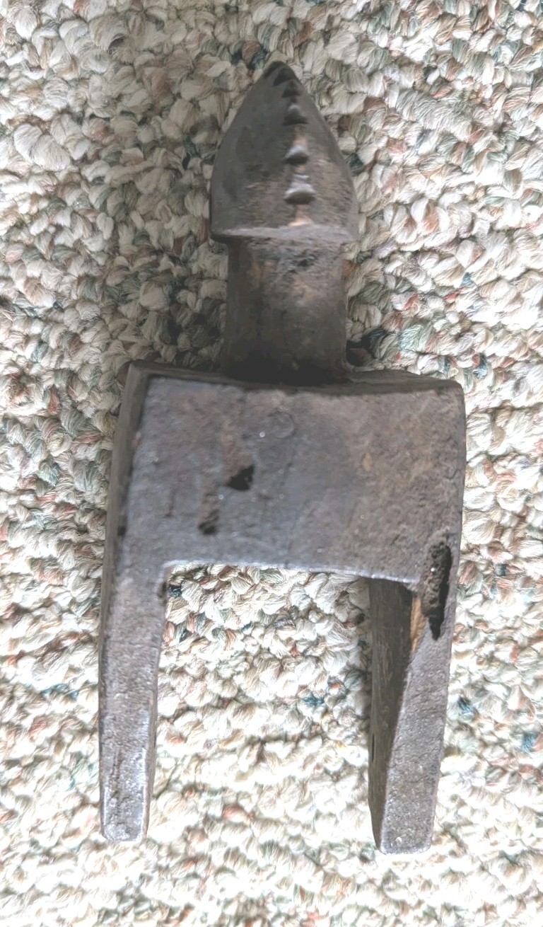 AFRICAN HEDDLE PULLEY ABSTRACT DESIGN TEXTILE WEAVING TOOL WOOD UTILITARIAN