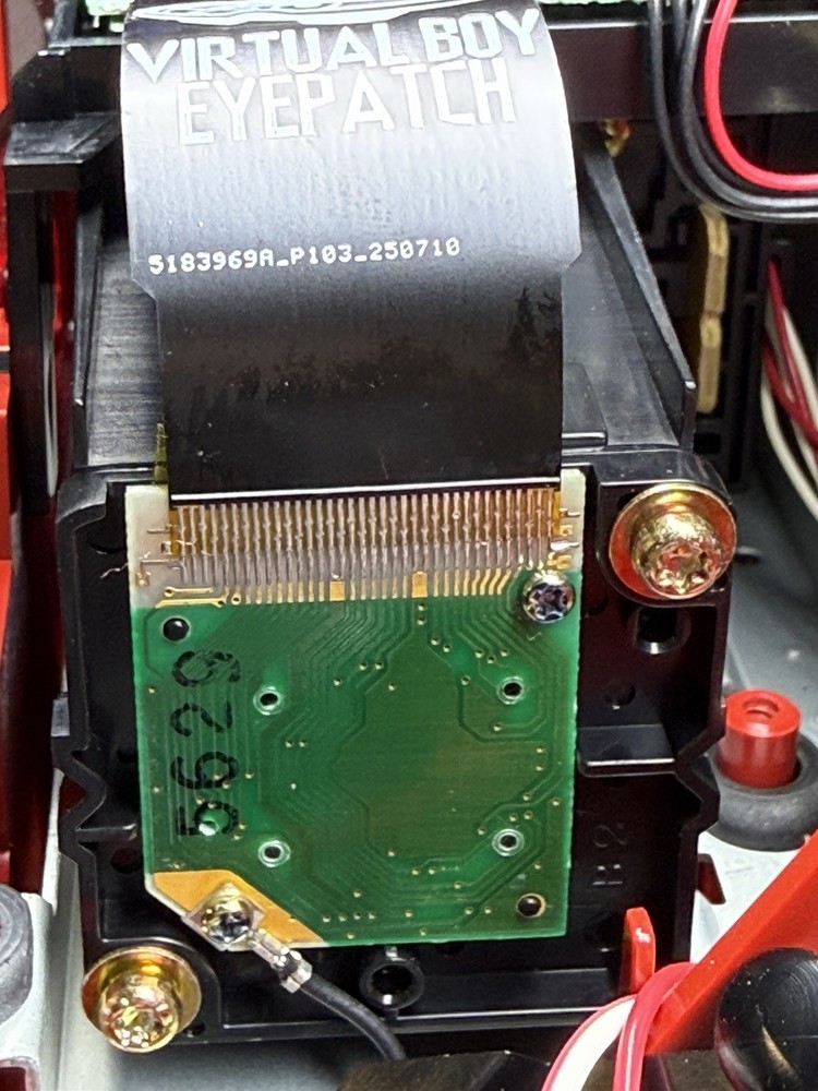 1 X Virtual Boy Lens Permanently Fixed using a new Soldered Flex Ribbon Cable!