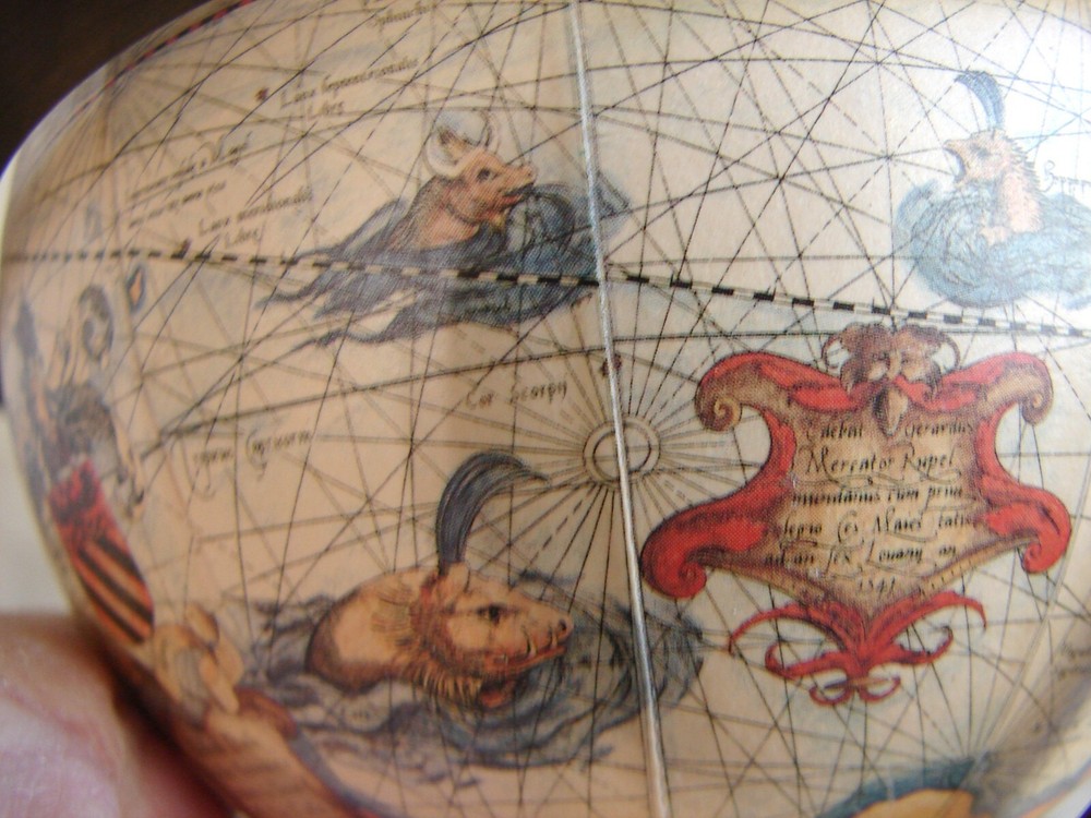 NWT Authentic Models Terrestrial GLOBE w/Compass GL019, 8" Desk Size Model