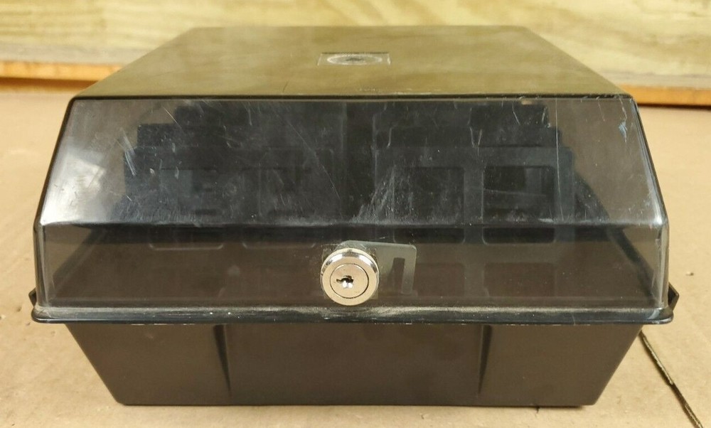 Acco 3.5 Floppy diskette double tray holder storage box lockable no key
