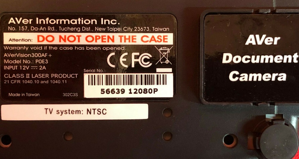 AVER Document Camera - POE3 - Overhead LED Head - WORKING - Great Condition!