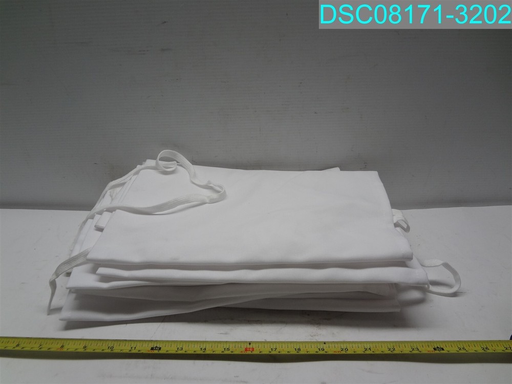 QTY=12: Basic Bib White Aprons by Pinnacle Textile 100% Polyester