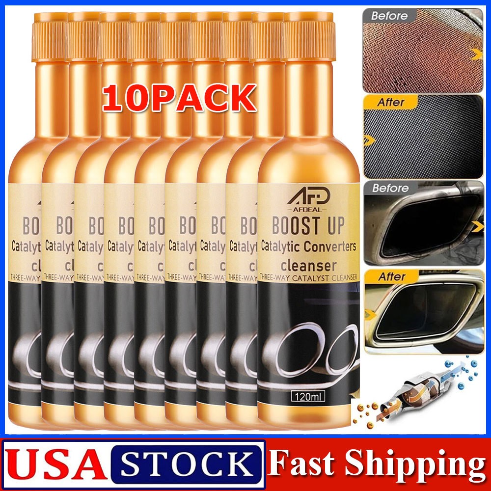 10PCS Boost Up Vehicle Engine Catalytic Converter Cleaner Cleaning Multipurpose
