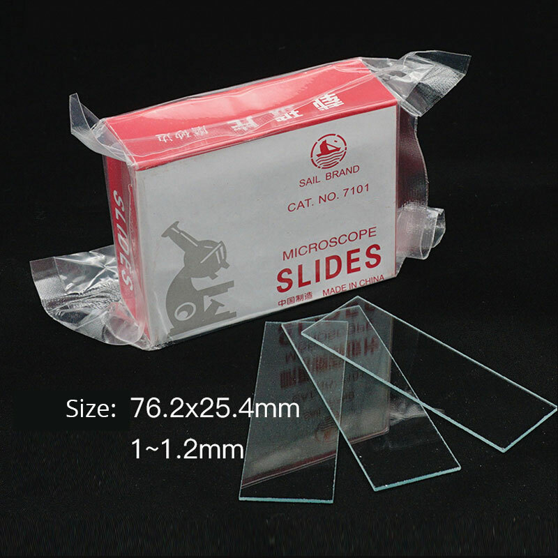 Microscope Accessories 50 BLANK MICROSCOPE SLIDES and 100 SQUARE COVER SLIPS