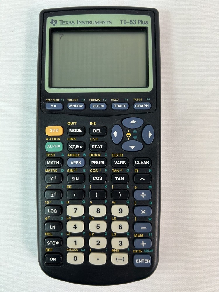 Texas Instruments TI-83 Plus Graphing Calculator - Black w/ Covers WORKS!