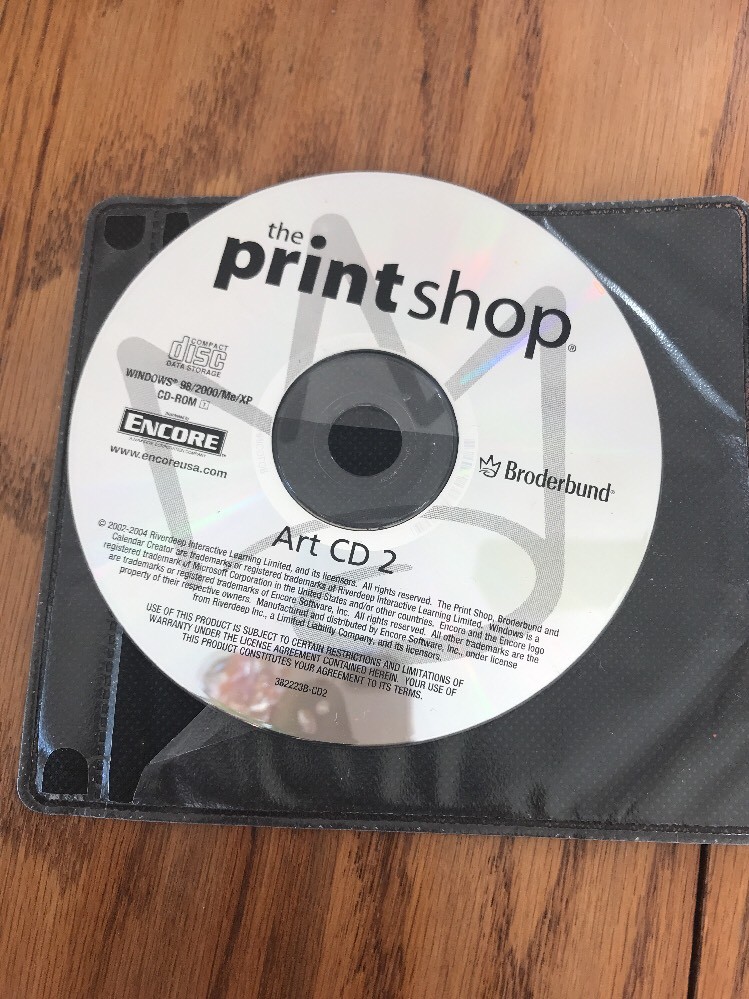 The Printshop Encore Btoderbund Art CD 2 Ships N 24h