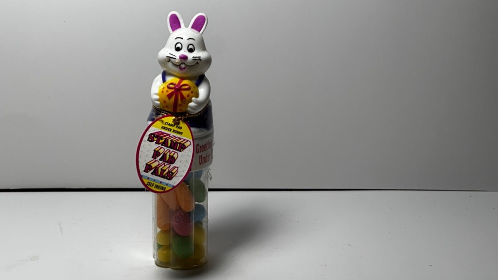 Stamp Pad Easter Bunny Candy Container Mint Unopened from 1998