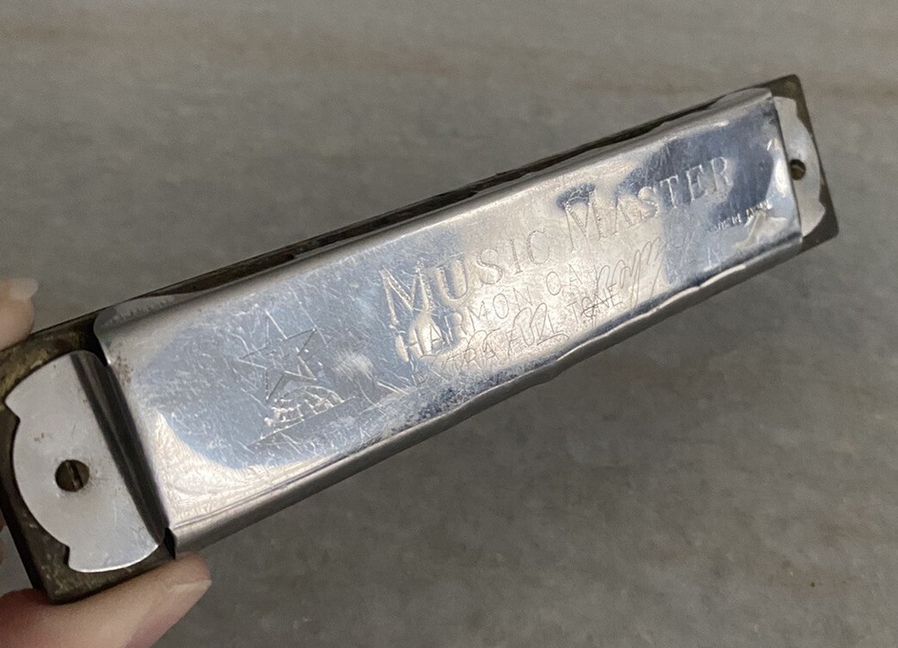Vintage Music Master Hubert Wells Signed Harmonica