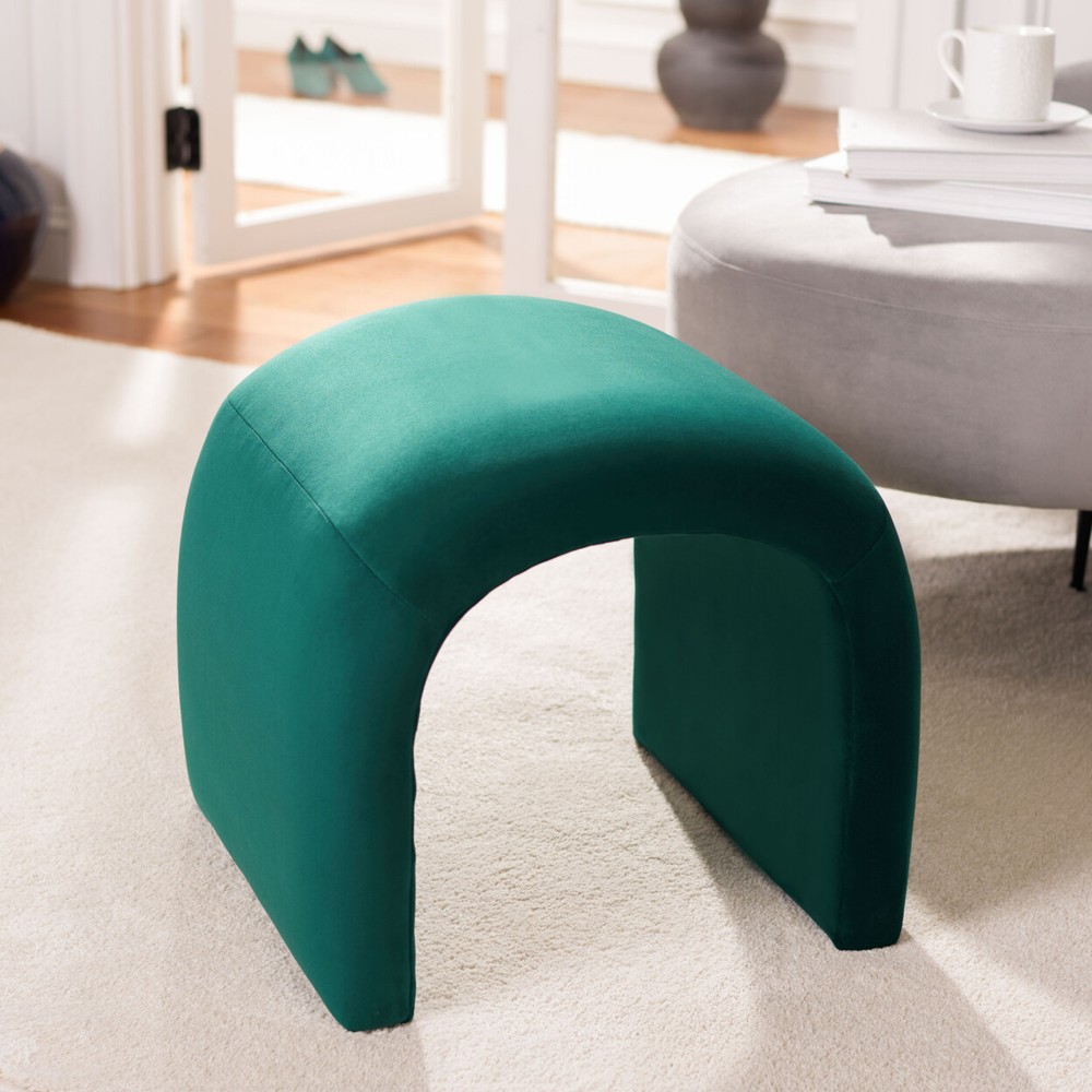 SAFAVIEH Kibo Ottoman | Emerald |