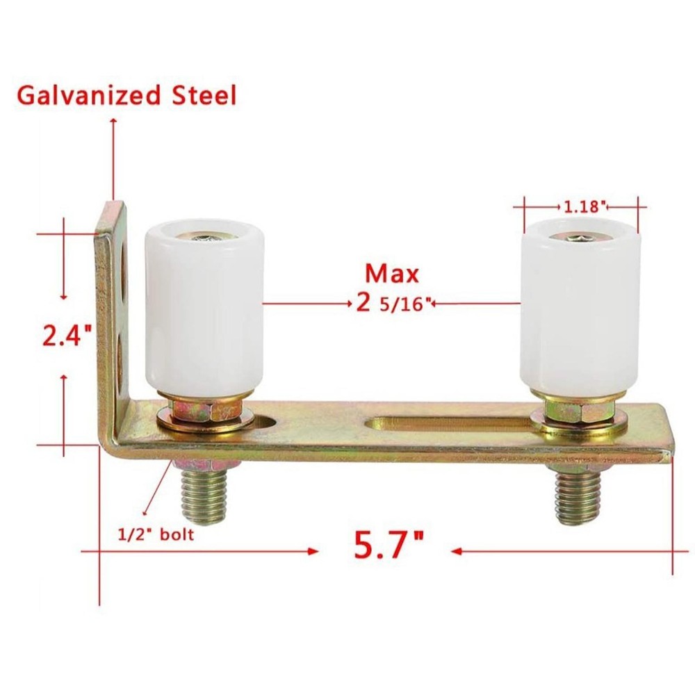 Slide Gate Rollers with Bracket Sliding Gate Nylon Rollers for Yard