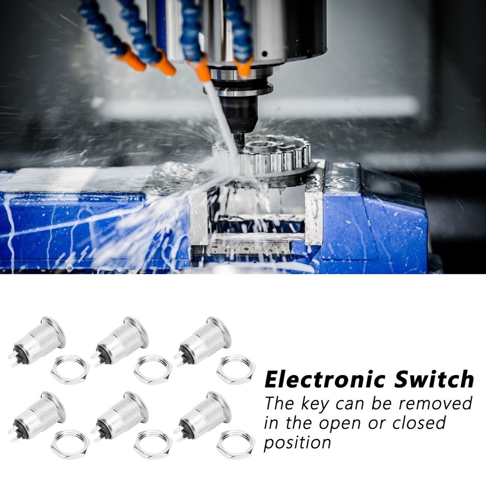 10Pcs Key Switch OFF-ON Double Pull Car Modification Short Power Lock 12x21.5mm