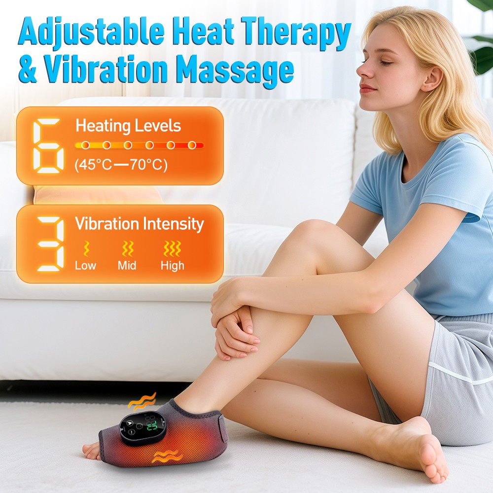 Cordless Foot & Ankle Massager with Heat and Vibration