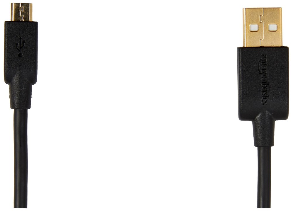 Amazon Basics USB-A to Micro USB Charging Cable, 480Mbps Data 10 Feet, Black