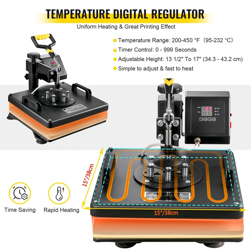 HOT/ 8" 1 Heat Press Sublimation Machine & 53" Vinyl Cutter Cutting Plotter