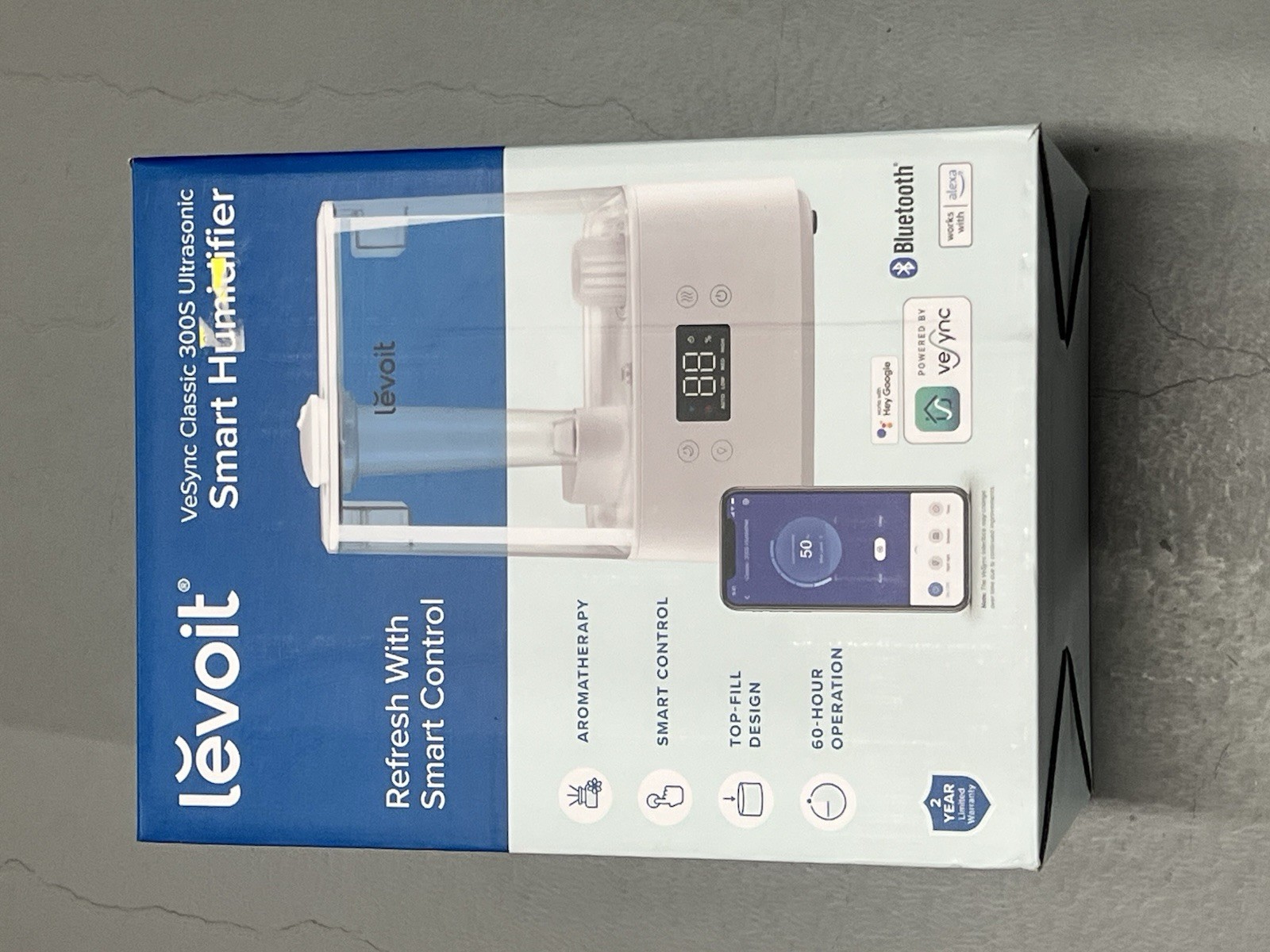 Levoit VeSync Classic 300S Smart Humidifier Ultrasonic White 1.58 G Cool Mist