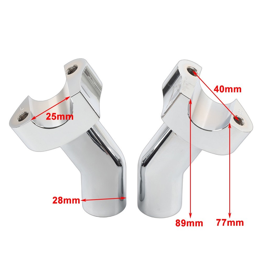 3 1/2" Pullback Handlebar Risers Black For Harley 1" Bar Dyna Softail Road King