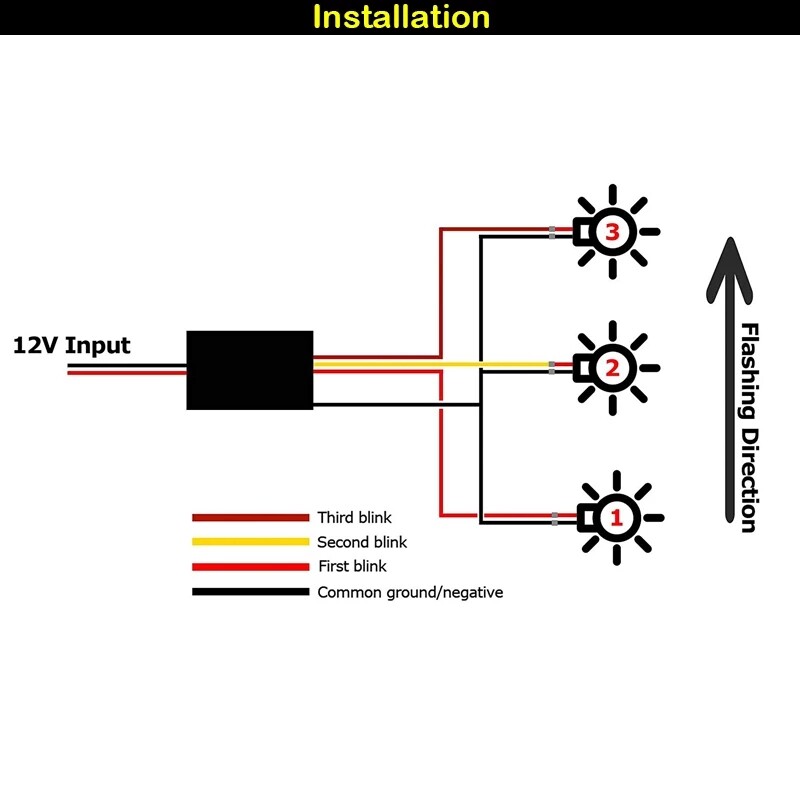 Universal Front/Tail Light Controller 3 Step Sequential Chase Flash Module Boxes