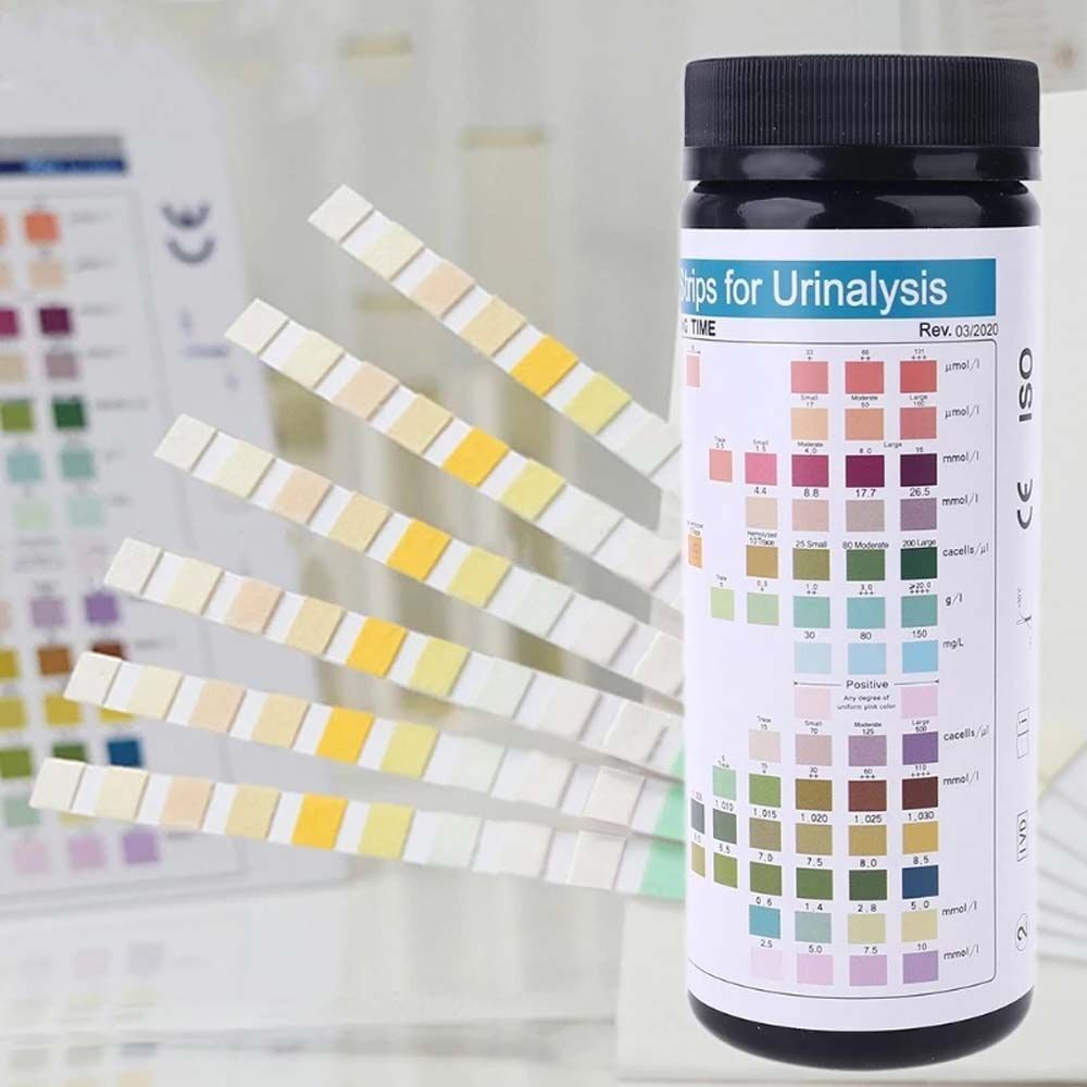 1Box 14-in-1 Urinalysis Test Strips 14 Parameter PH Test Strips for Leukocytes