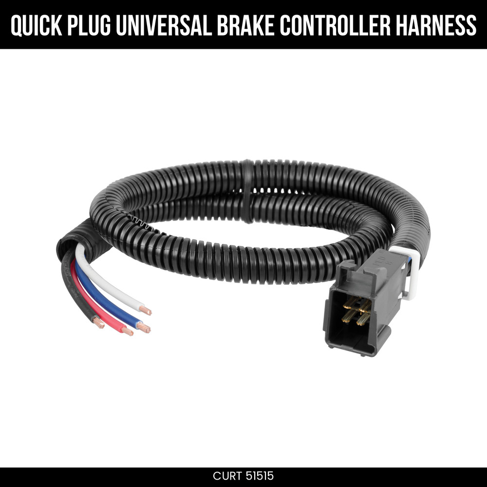 CURT Quick Plug Universal Electric Trailer Brake Controller Wiring Harness 51515
