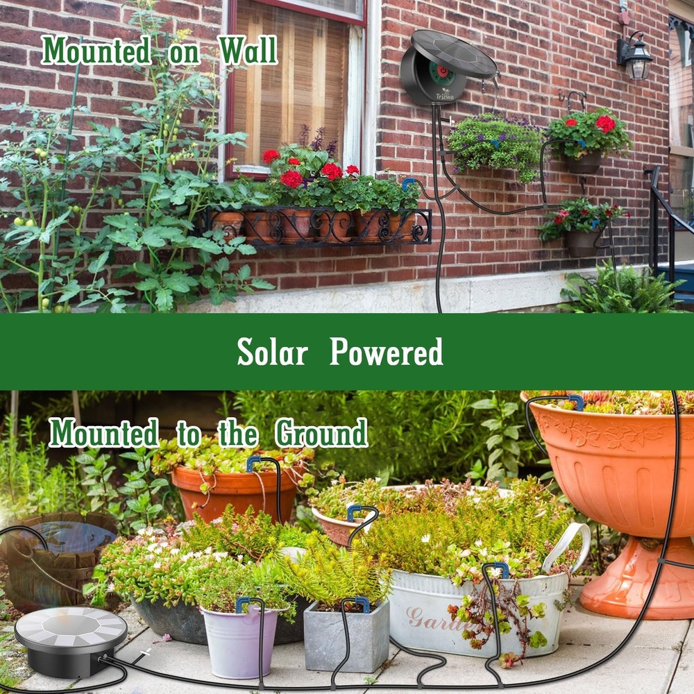 Solar Automatic Drip Irrigation System Kit, DIY Irrigation System for Garden ...