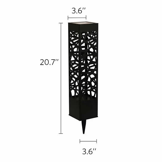 TOMMY BAHAMA SQUARE SOLAR BOLLARD LIGHTS 35 LUMEN 5 PACK 1718540 NEW