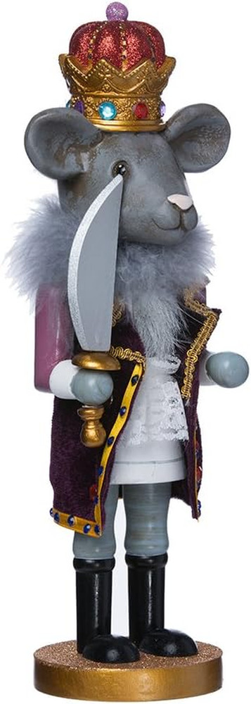 Kurt Adler Hollywood Mouse King Nutcracker, 12-Inch