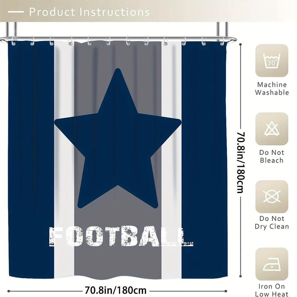 Texas Star Shower Curtain Set with Accessories