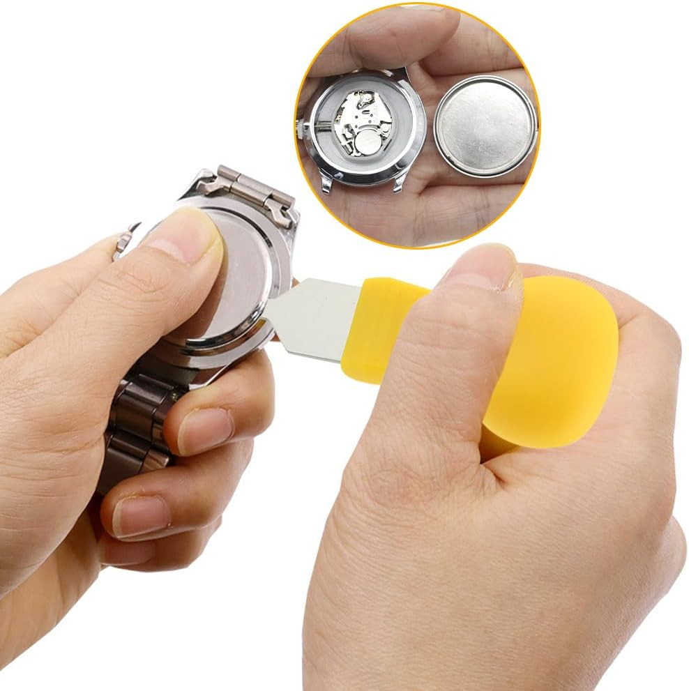 Watch Press Tool Set - Case Closer with 18 Molds, Crystal Press, Battery Replace