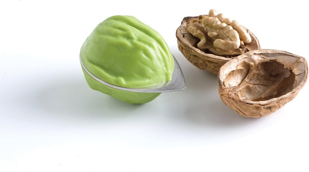 Brix NutShucker Walnut Shaped Cracker and Opener green knife