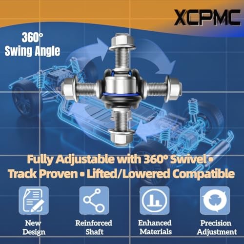 7.87-9.84' m12 Modified Front Sway Stabilizer Bar End Link 2 Pcs Left & Right