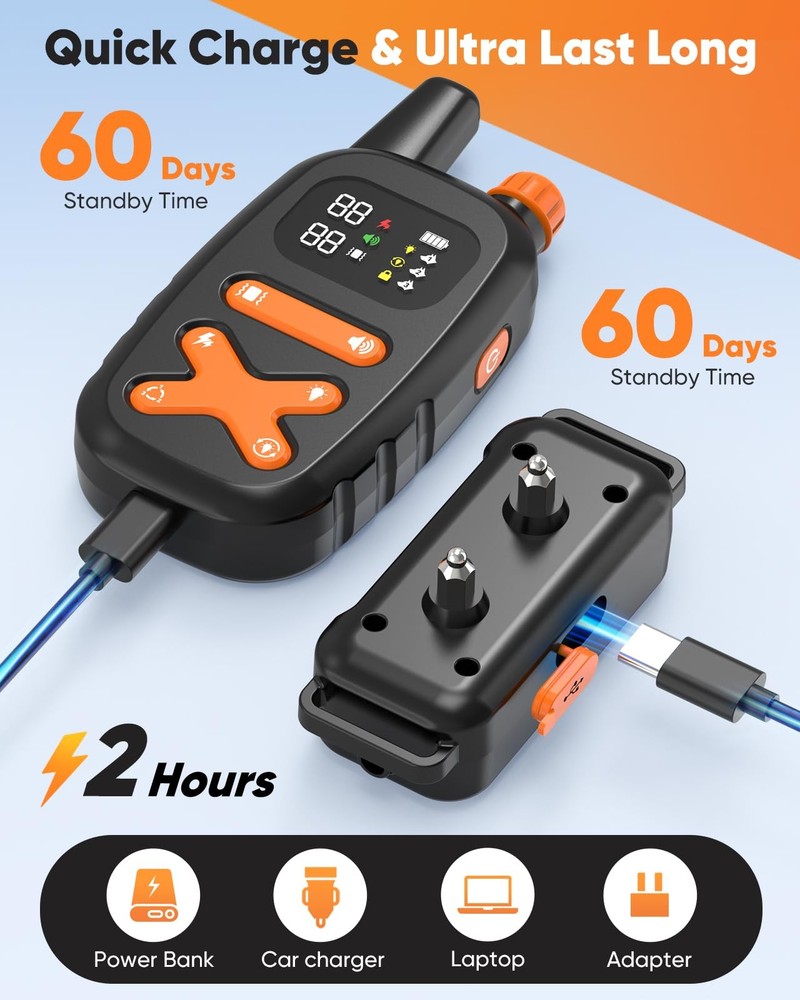 Remote Training Collar with LED Light – 3300FT Range, Rechargeable & Waterpro...