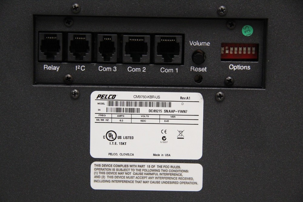 Pelco CM9760-KBR Full Function Variable Speed PTZ Keyboard