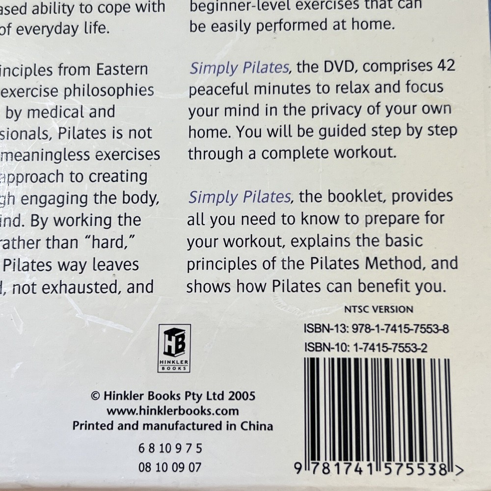 SIMPLY PILATES Exercise System 26 FLASH CARDS + DVD +BOOKLET Workout Flexibility