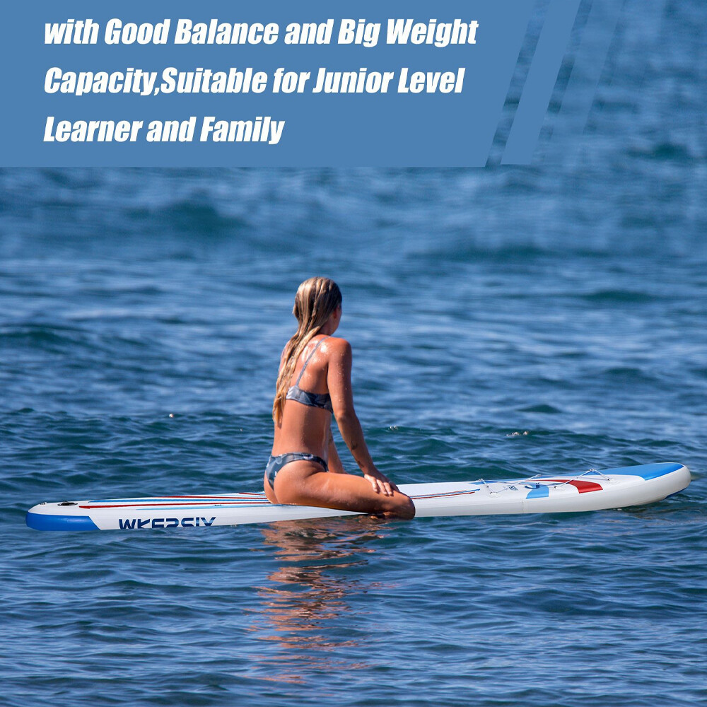 335cm inflatable surfboard SUP paddle board surfboard - blue and red wave