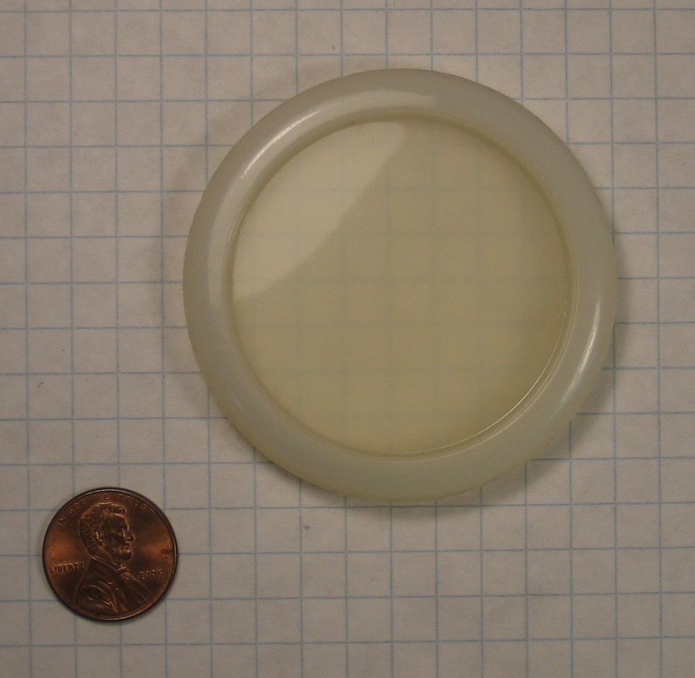 CAPITOL #310-IVORY FLUSH PULL, PLASTIC, 2" BORE DIAMETER, 1/4" DEPTH