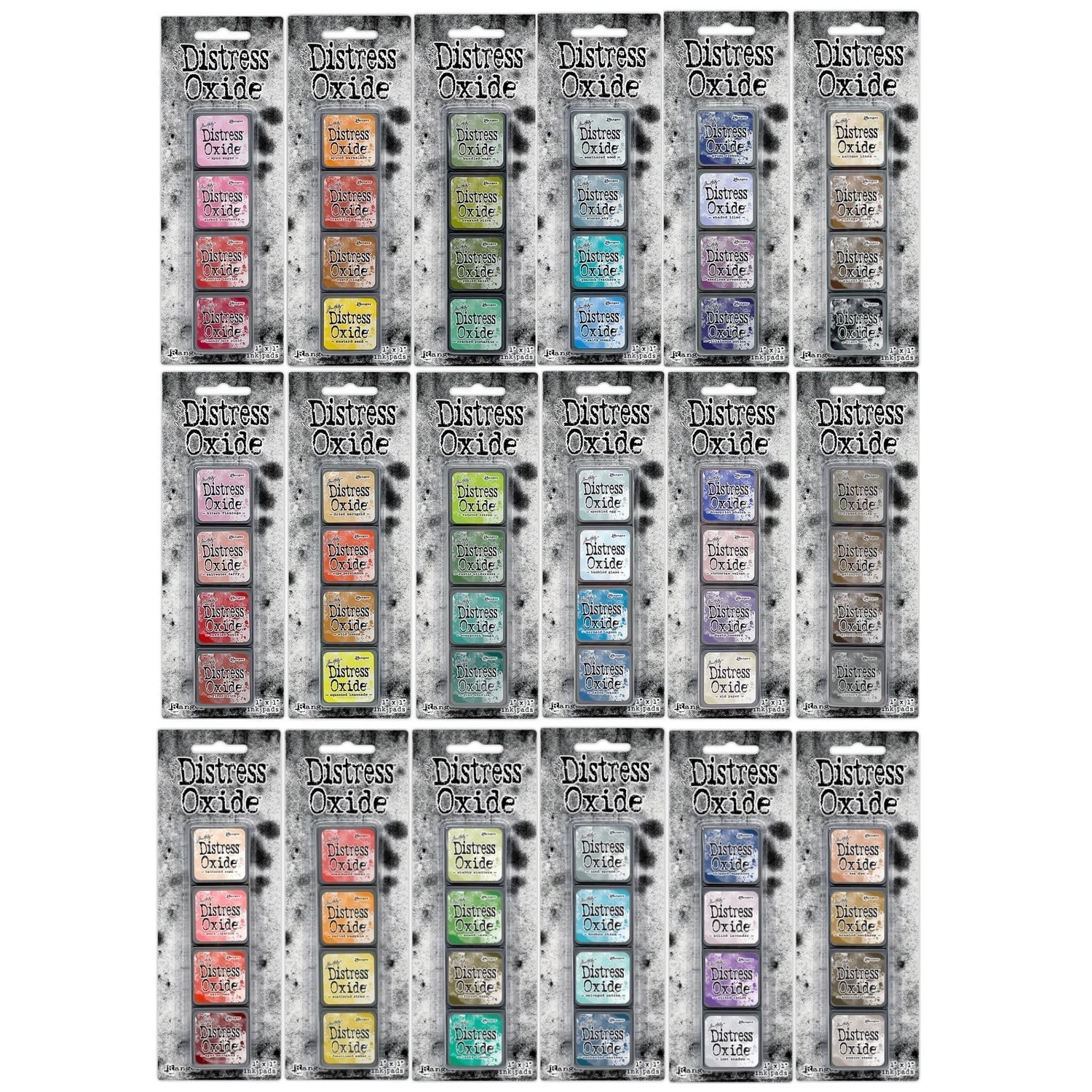 Ranger Tim Holtz Distress OXIDE Mini Ink Pads Kits 1 - 18 (72 Colors) Entire Set