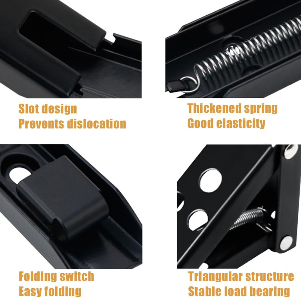 90 Degree Self Locking Folding Hinges Wall Table Drop Leaf Shelf Bracket Pair