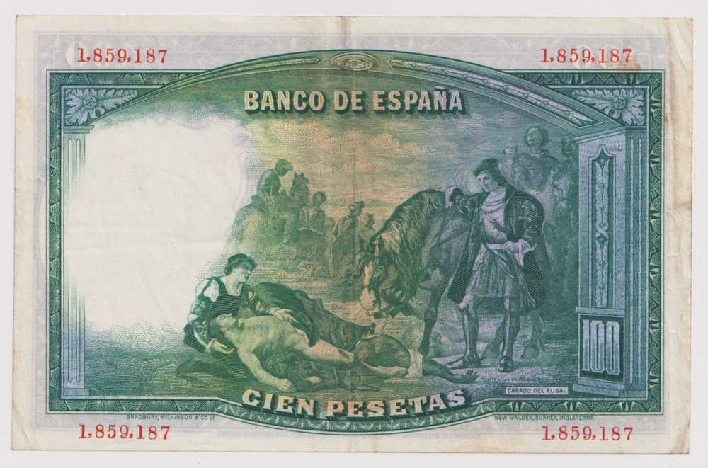 Spain 100 Festas, year 1931 Banknotes VF