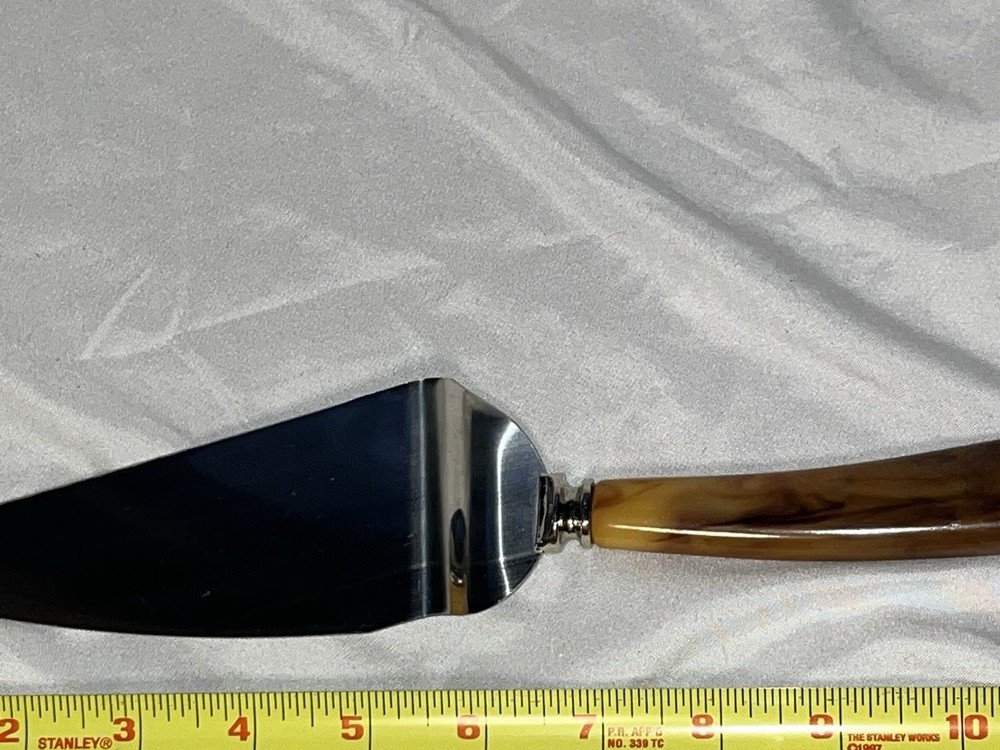 VTG #341 Hostess Cake Cutter & Server w Brown Bakelite Handle MCM Original Box