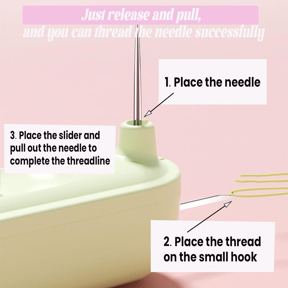 Needle Threaders, 3PCS 2 in 1 Needle Threader Seam Ripper for Hand Stitching, Up