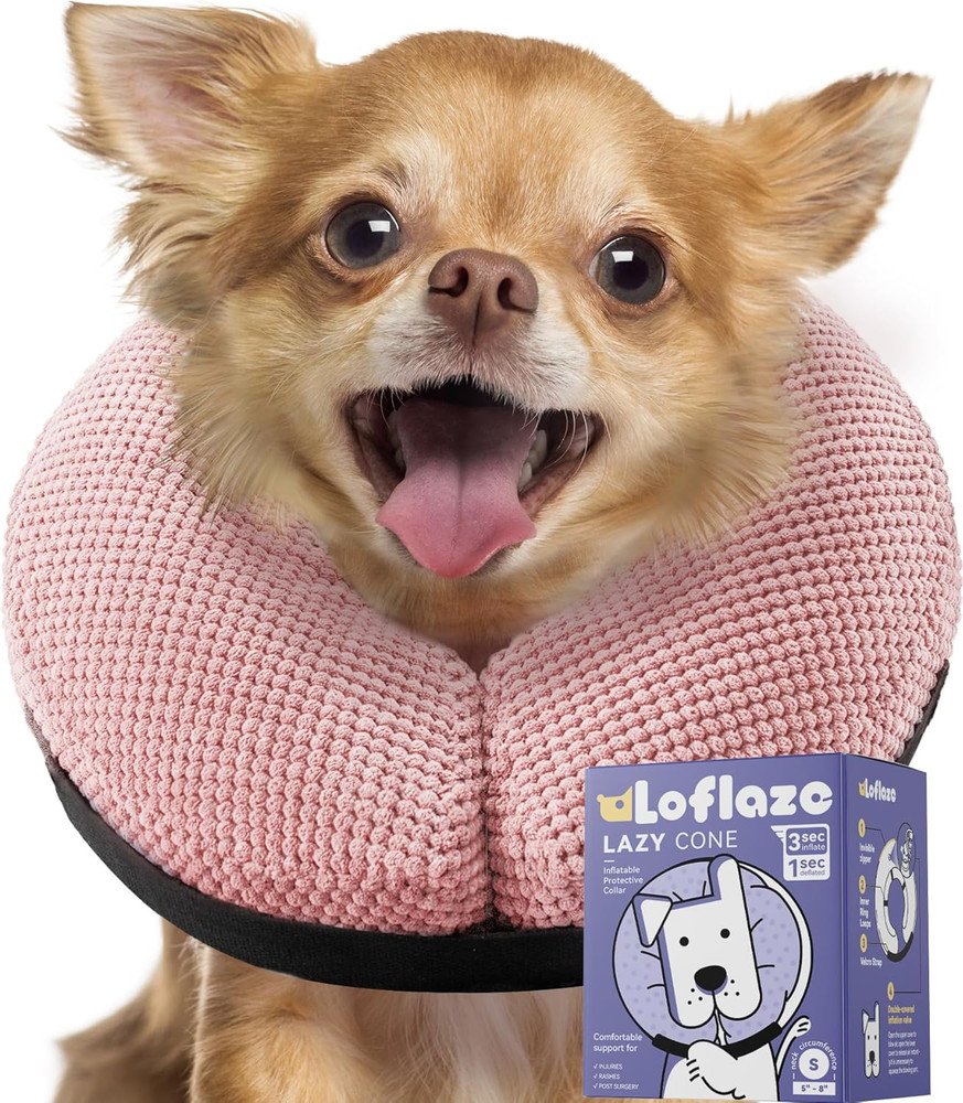 Soft Inflatable Dog Cone for Large Medium Small Dogs Cats - Neck Donut, E Collar