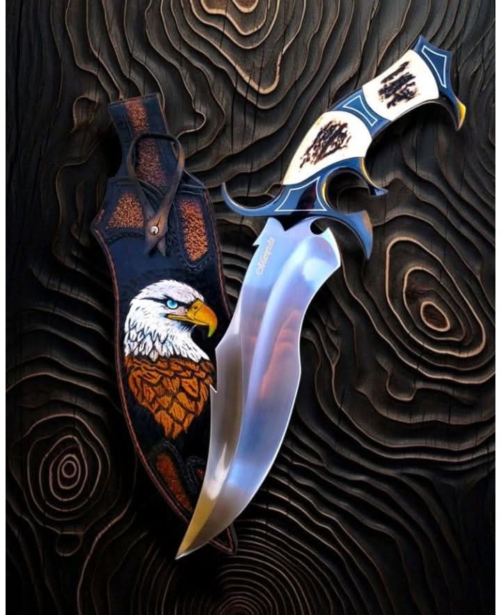 CUSTOM j2 STEEL HANDE MADE BOWIE KNIFE ......