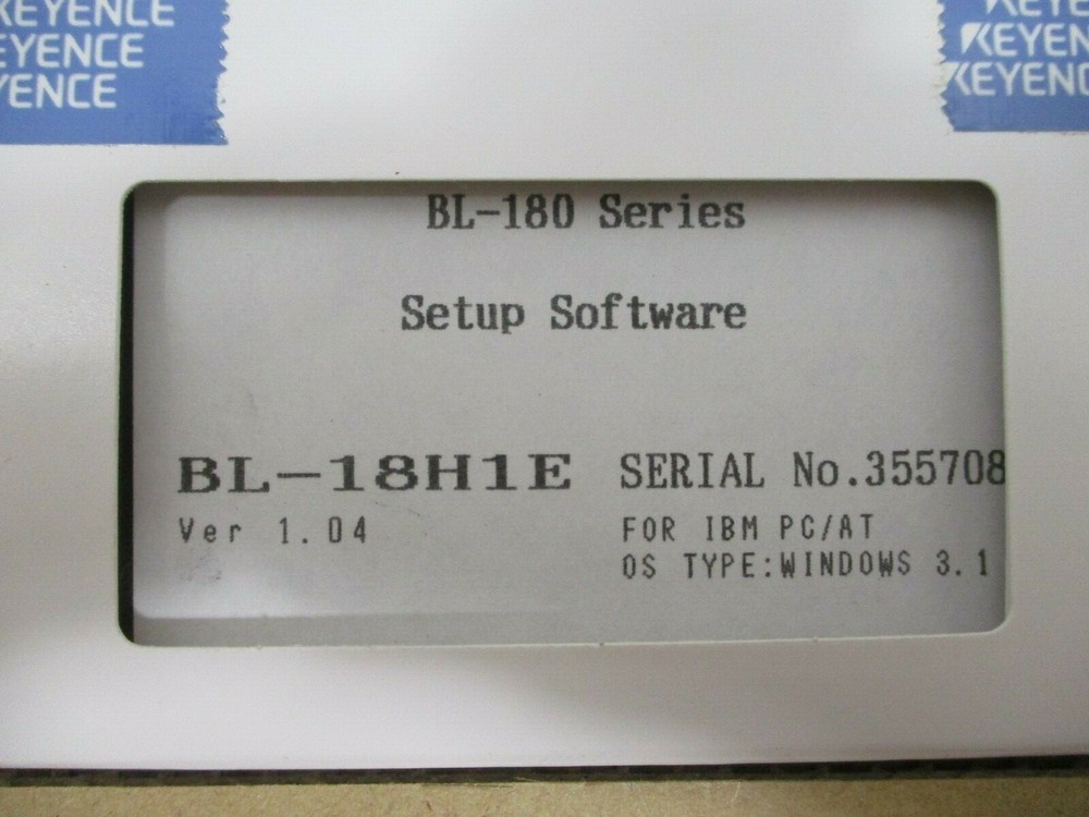NEW Keyence BL-18H1E BL-180 Series Bar Code Reader Setup Software & Manual NIB