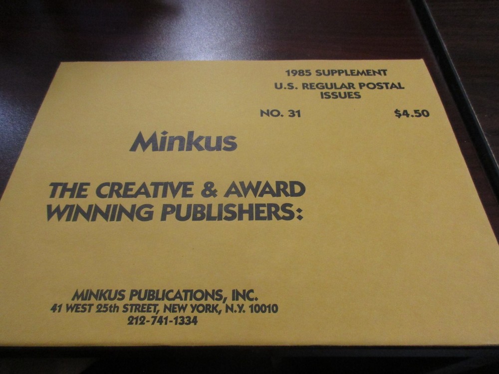 "MINKUS" 1985 SUPPLEMENT #31  W/FREE SHIPPING!!!
