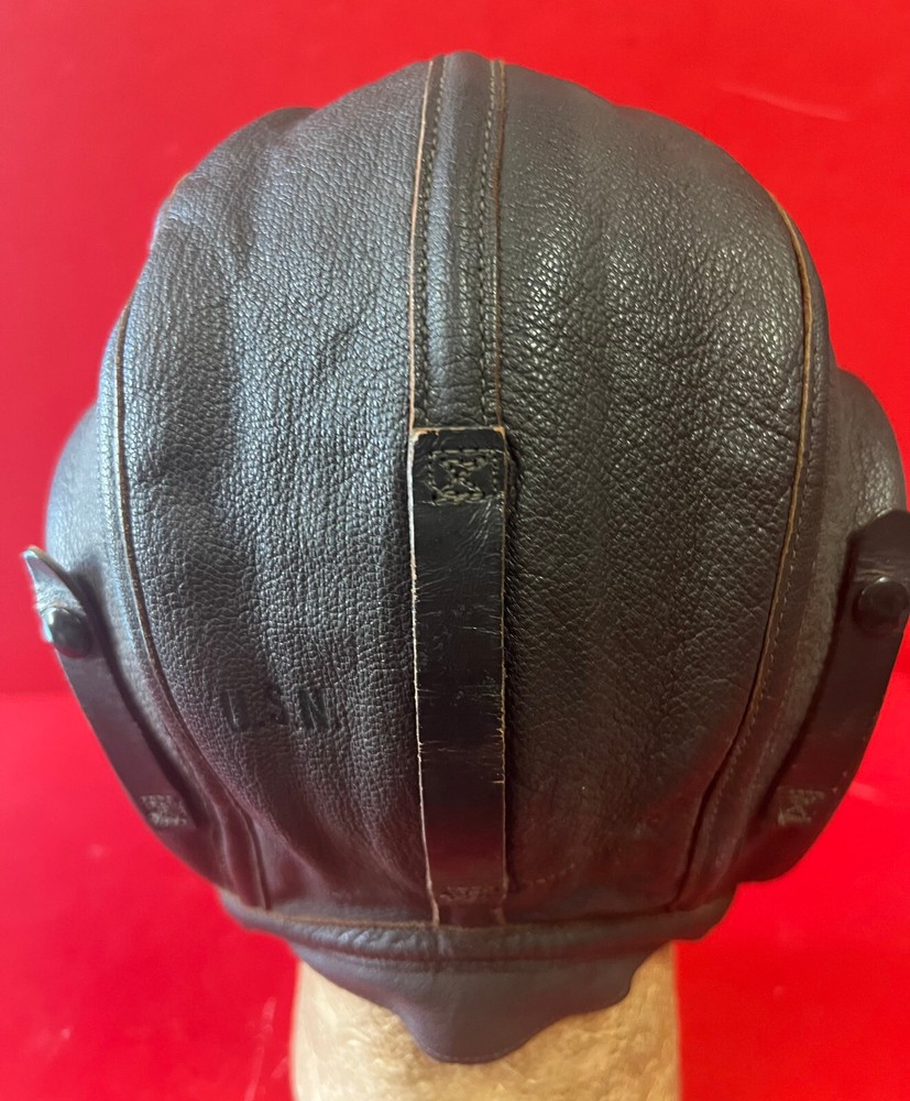 USMC/USN AVIATOR LEATHER FLYING HELMET-GOATSKIN