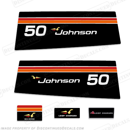 Fits Johnson 1975 50hp - Electric Decals