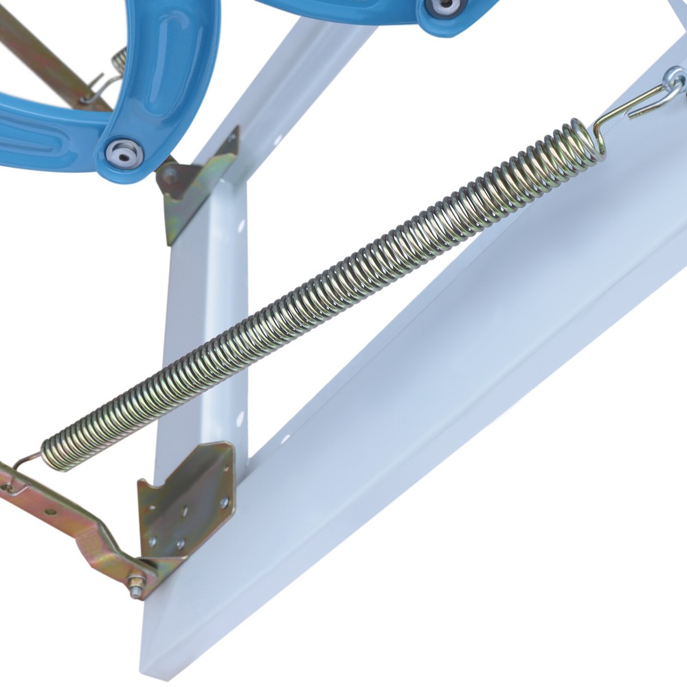 12 Steps Pull Down Attic Stairs Wall Mount Folding Stairs Ladder With Armrests