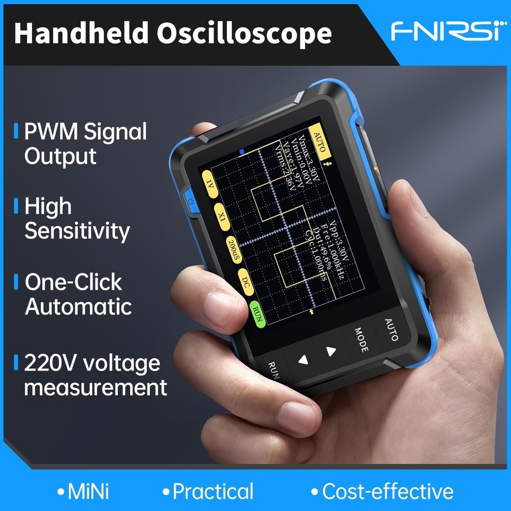 Handheld Digital Oscilloscope - 2.8" Display, High Accuracy, Lightweight Design