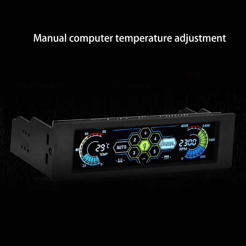 5 Fans Speed Controller for 5.25" Drive Bay Computer for Case Front Panel Coolin